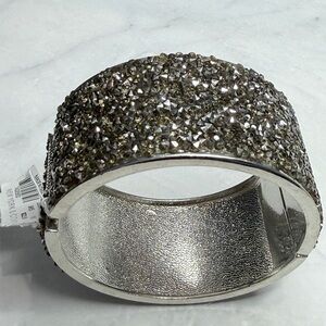 🚨3 for $15🚨 New York & Company Silver Crystal Pavé Cuff Bracelet